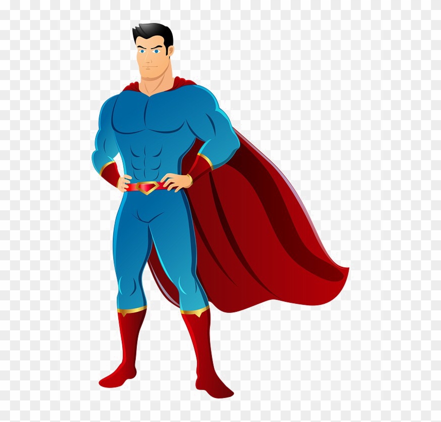 Cartoon Superman Png Photo - Cartoon Superhero Transparent Background Clipart