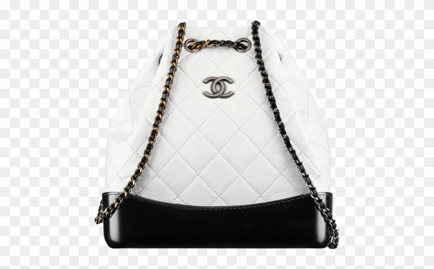 chanel gabrielle backpack black and white