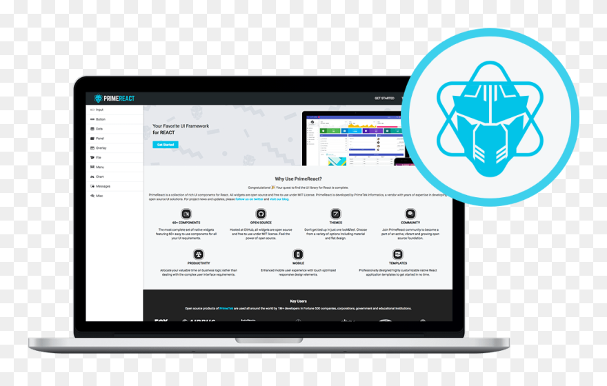 Primereact For React - Primefaces Components Clipart