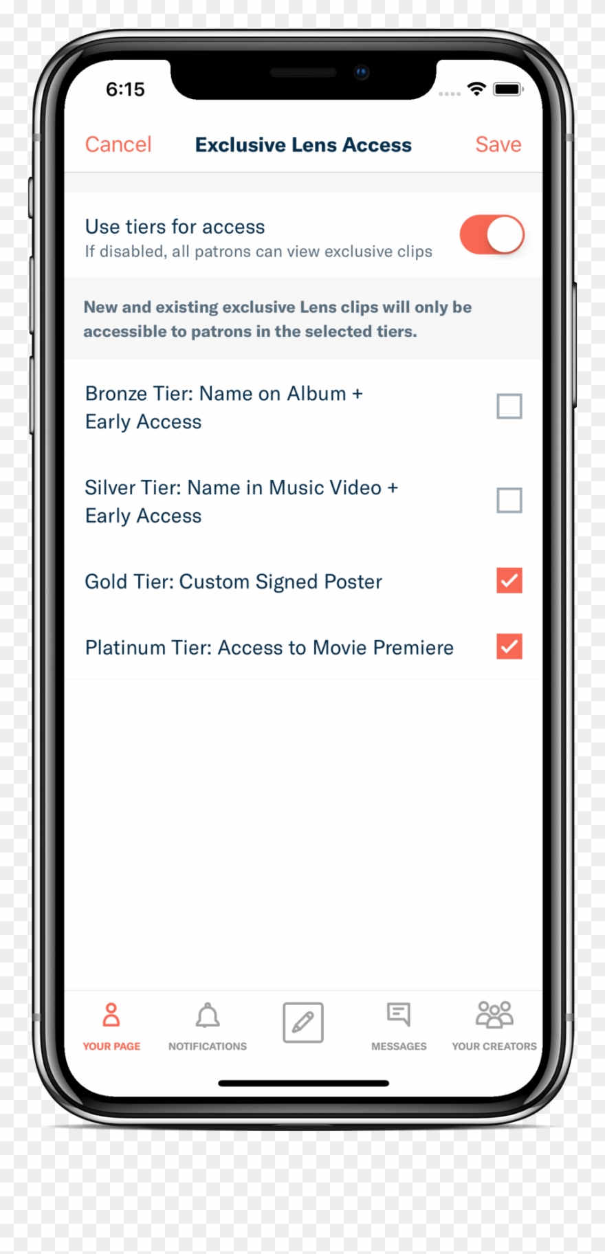 Select Which Tiers Should Have Access To Your Exclusive - Ecg Apple Watch Pdf Clipart