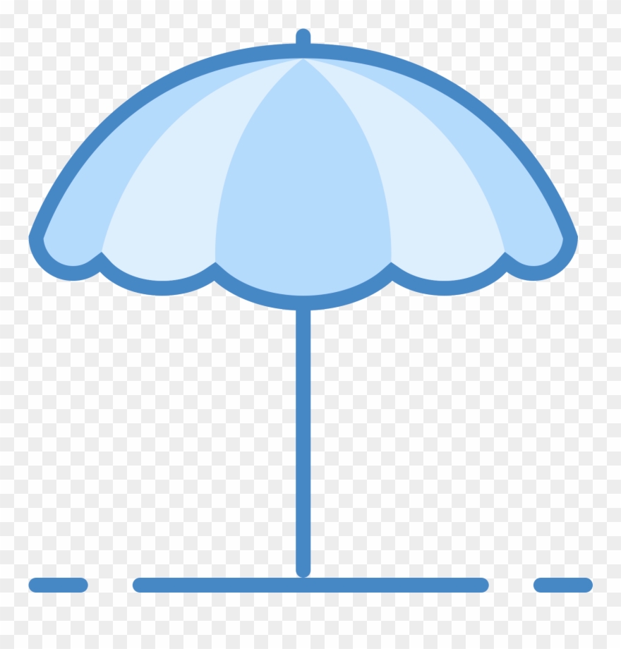 Beach Umbrella Png Icon - Holiday Icon Blue Clipart