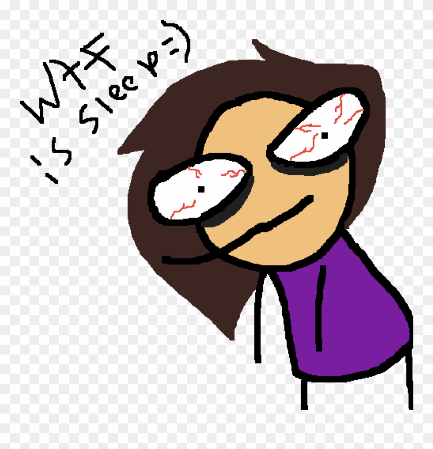 So Sleepy But I Wan't To Draw - Cartoon Clipart