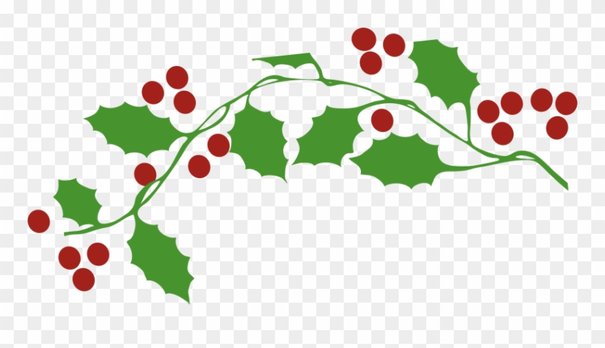 Fartfyllda Spel På Bakken - Christmas Holly Border Clipart