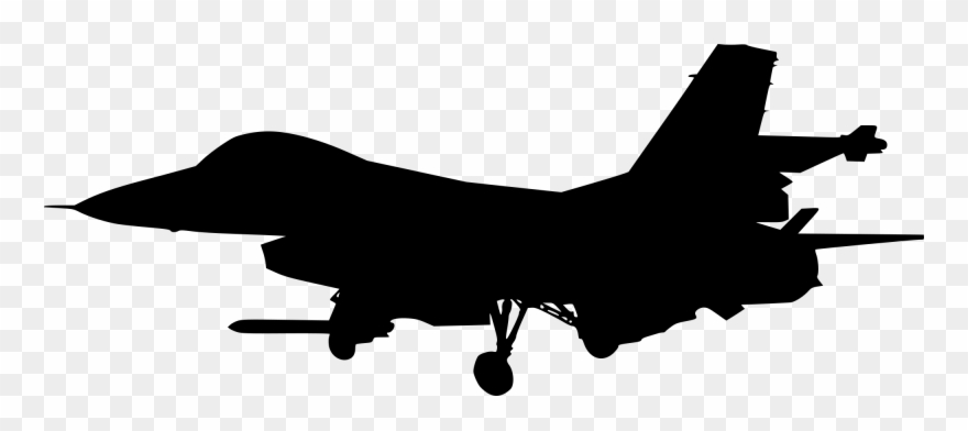 Airplane Silhouette Png - Fighter Plane Silhouette Transparent Clipart