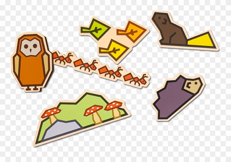 Puzzel Cubey Bos - Cartoon Clipart