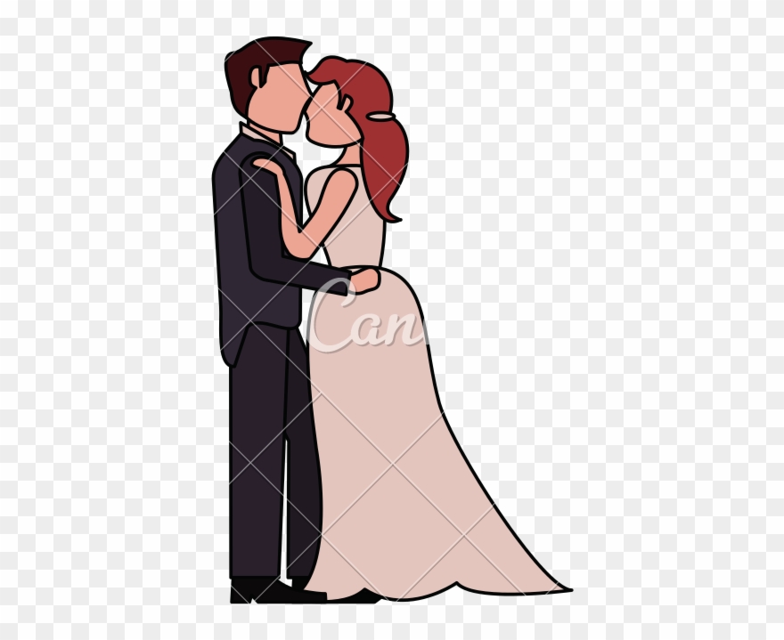 And Fiance Kissing Icons By Canva - Romance Clipart