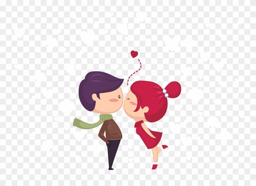 Kiss Cute Young - Happy Valentines Day Cute Clipart