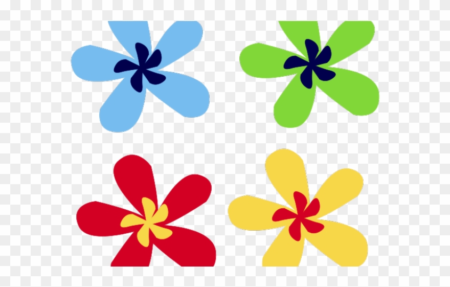 Flower Clipart Design - Cuatro Flores - Png Download