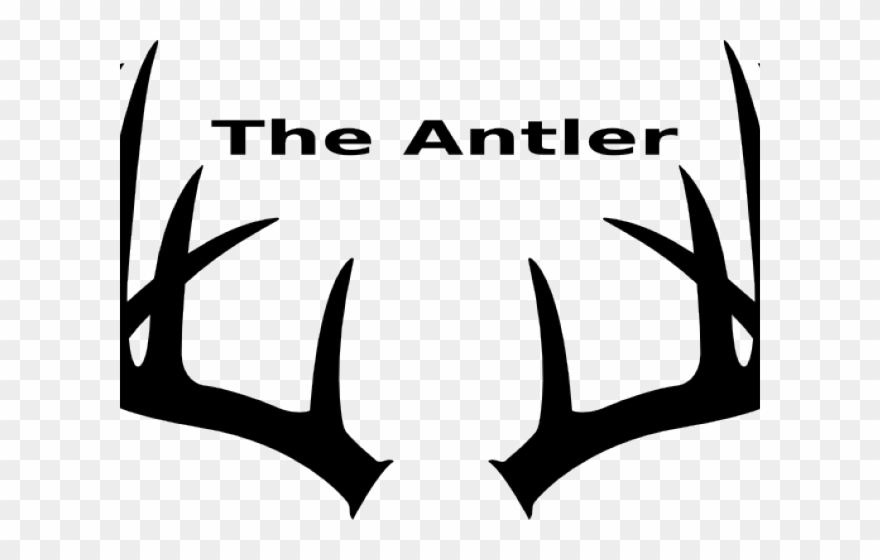 Antler Clipart Buck Antler - Deer Antlers Black And White - Png Download