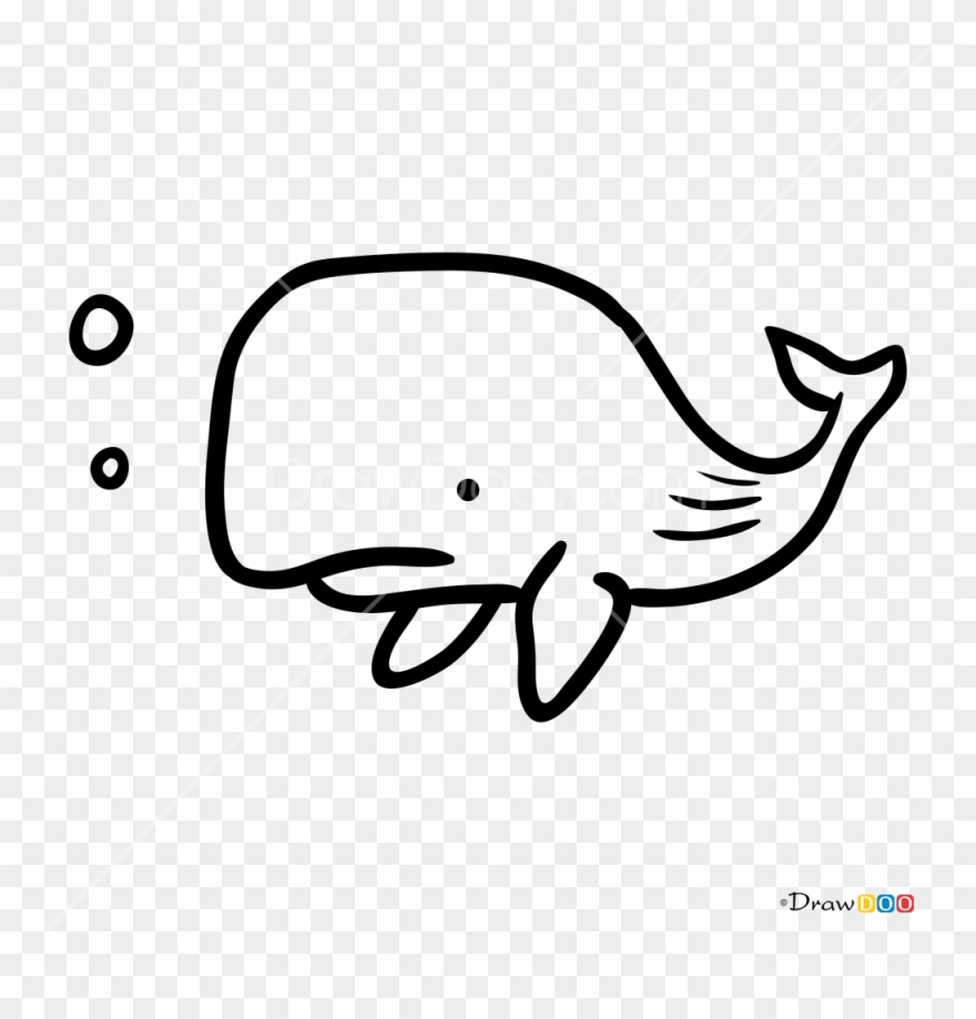 How To Draw Baby Whale Tattoo Minimalist Png Minimalist - Tattoo Whale Minimalism Clipart