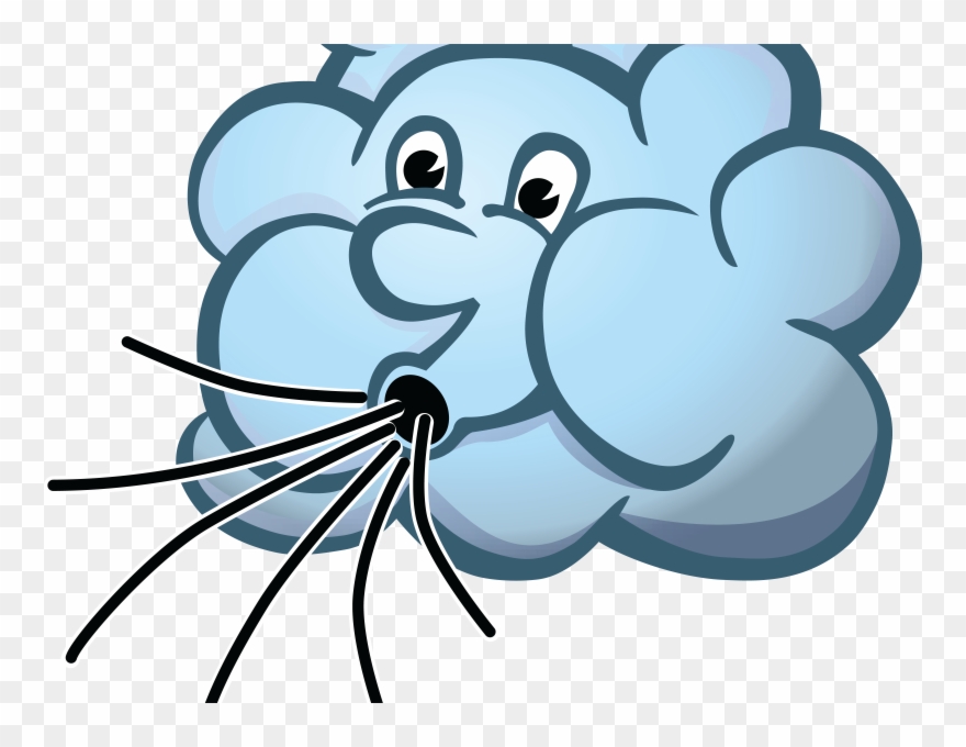Download Fetching Cloud Blowing Wind Clip Art - Png Download
