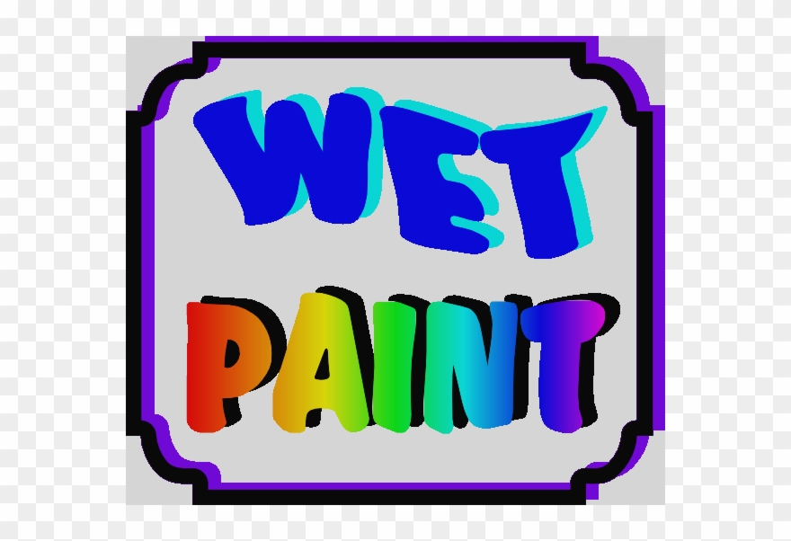 Wet Paint Sign Clip Art At Clker Wet Paint Sign Clipart - Wet Paint Clipart - Png Download