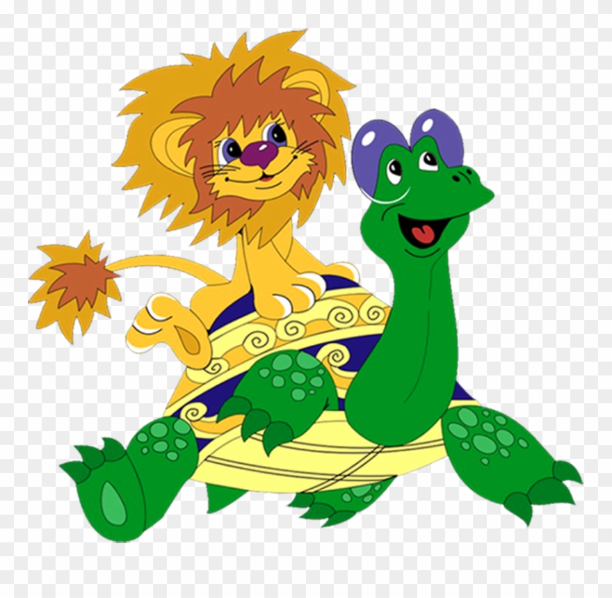 Láminas Infantiles Y Para Adolescentes Lustig, Zeichnungen, - El Leon Y La Tortuga Clipart