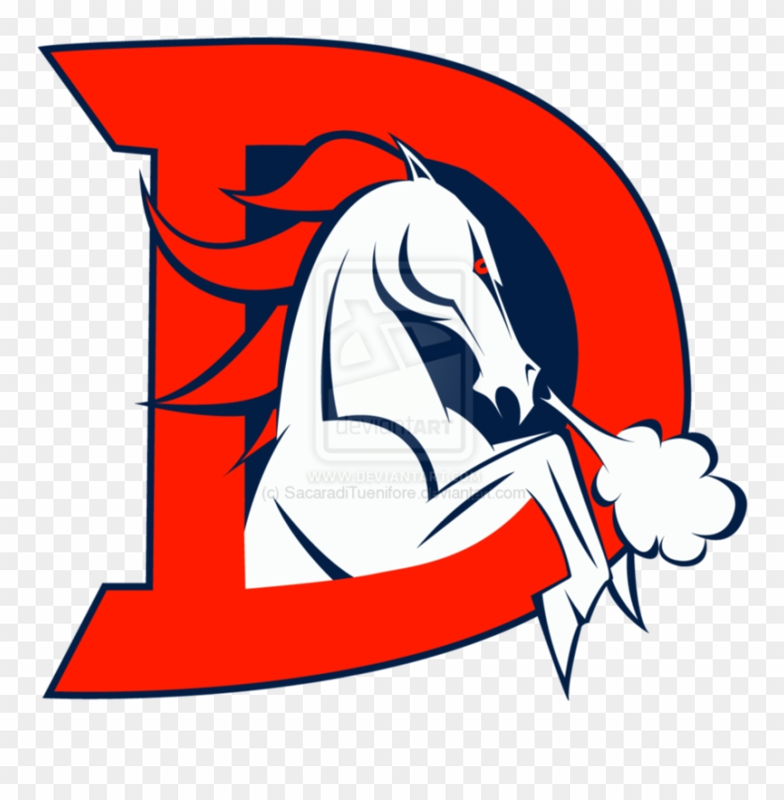 Broncos Vector Old School - Denver Broncos Clipart