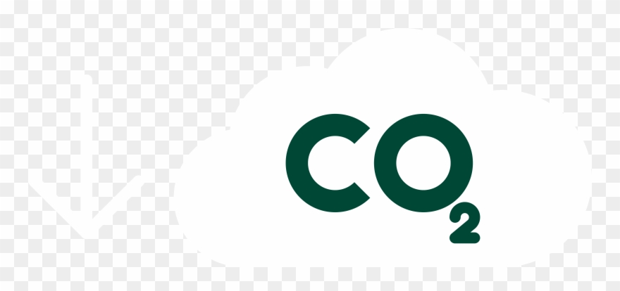 55% Fewer Carbon Emissions Released - Illustration Clipart