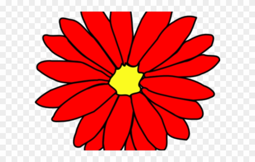 Floral Clipart Single - Pink Daisy Flower Clipart - Png Download