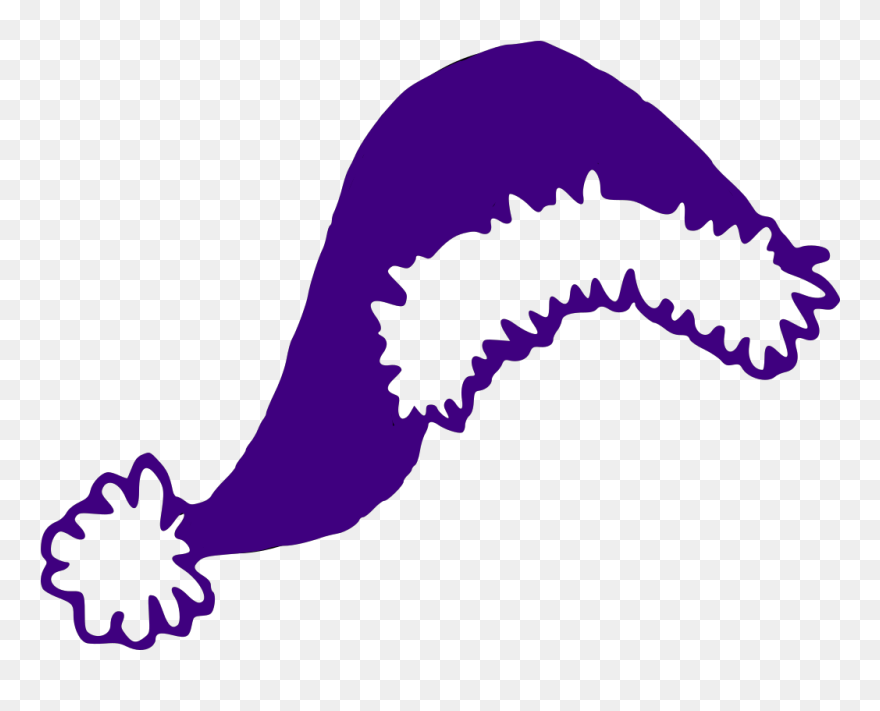 Santa Hat Clipart Purple - Clipart Santa Hat Png Transparent Png