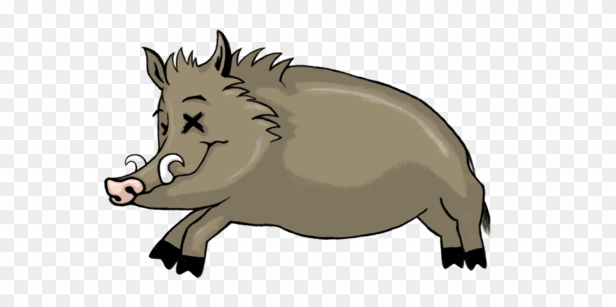 Warthog Clipart Cartoon - Dead Wild Pig Clipart - Png Download