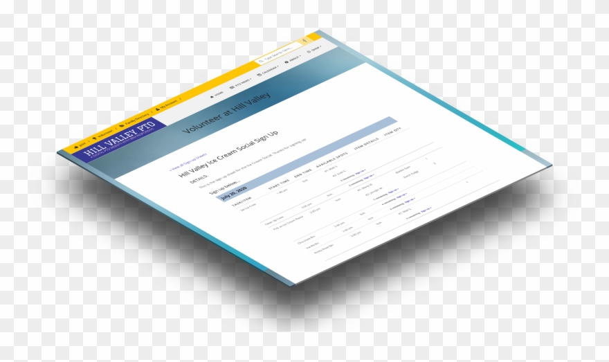 New Volunteer Sign Up Sheets Feature Built Into Premium - Brochure Clipart