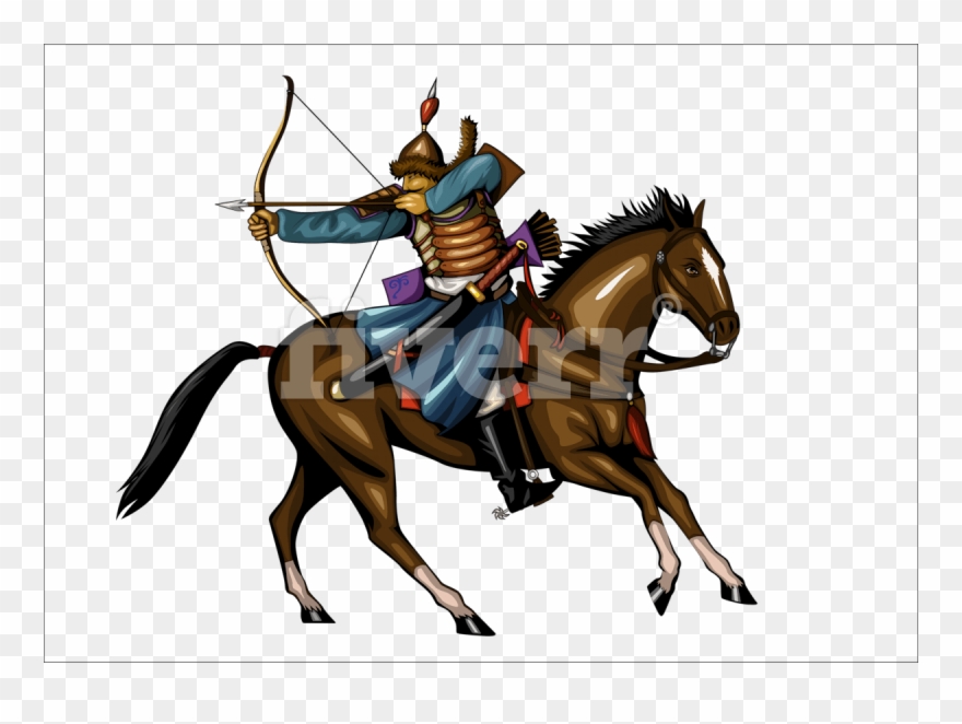 Draw Your Cartoon Portrait Within Hour Parsya Png Saddle - Mongol Horseman Clipart