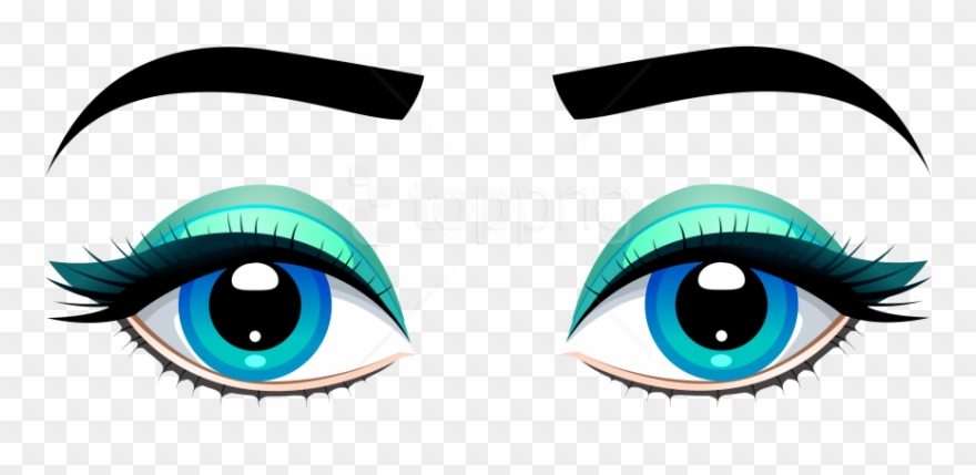 Free Png Download Female Blue Eyes With Eyebrows Clipart - Transparent Background Brown Eyes Clipart