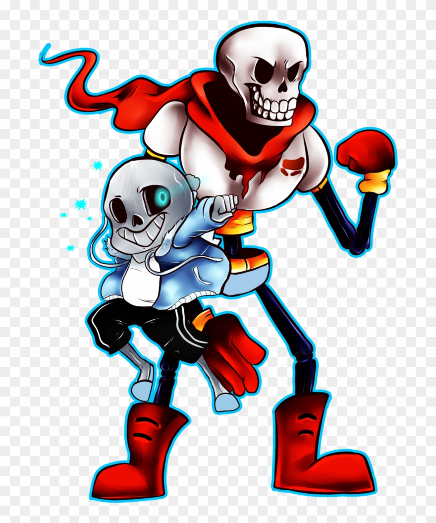And By Acidiic - Undertale Papyrus And Sans Fanart Clipart