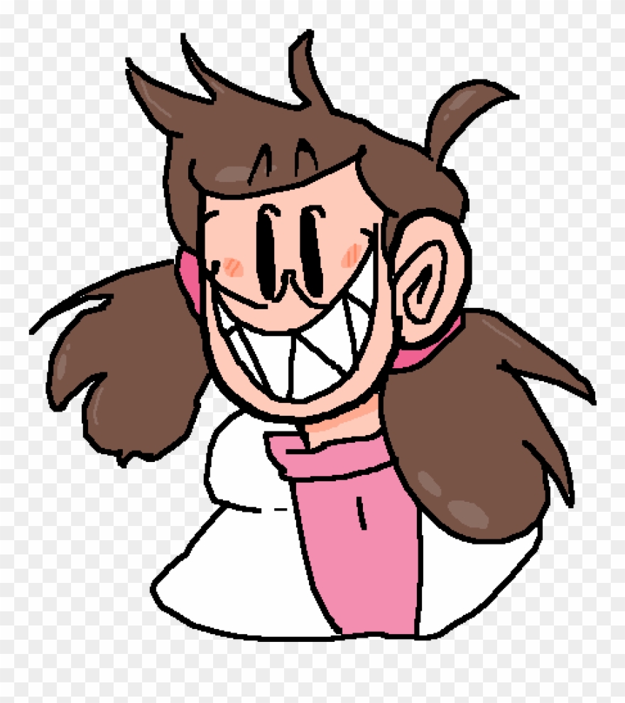 Sharp Teeth Girl By Nerdybubbles - Cartoon Clipart