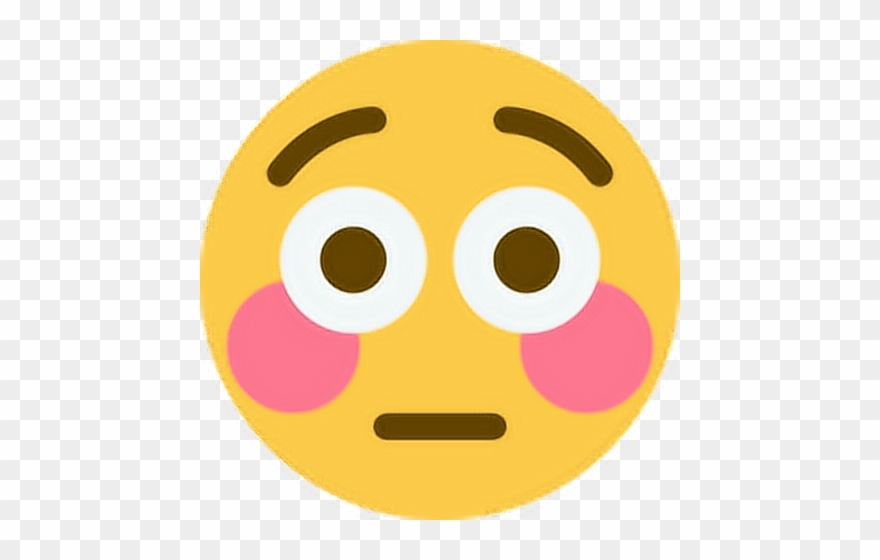 #shocked #ohno #realize #emoji #emoticon #face #expression - Flushed Emoji Discord Clipart