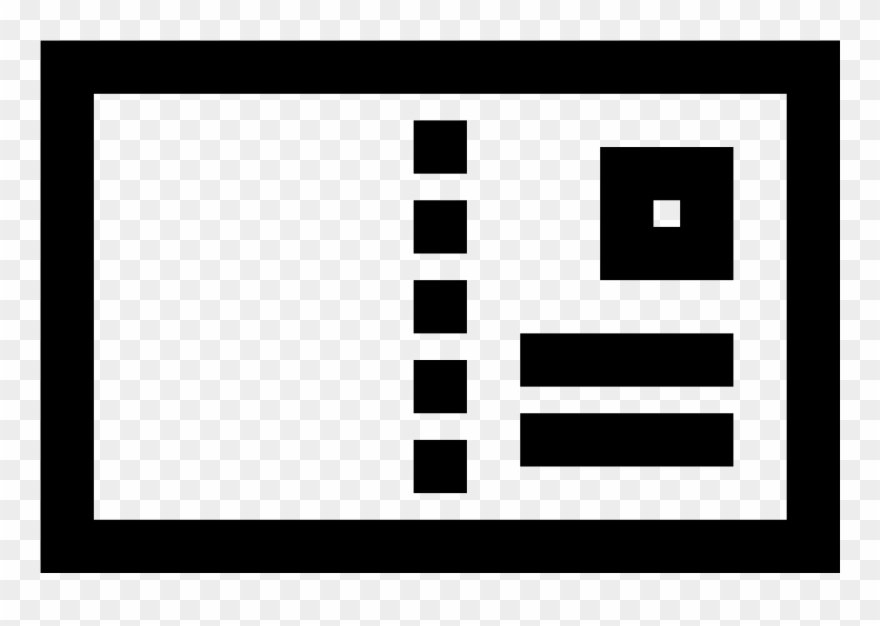 Postcard Icon Clipart