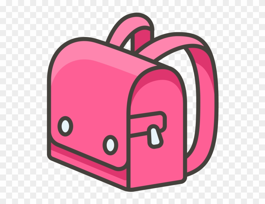 School Backpack Emoji Icon - Sekolah Icon Png Pink Clipart