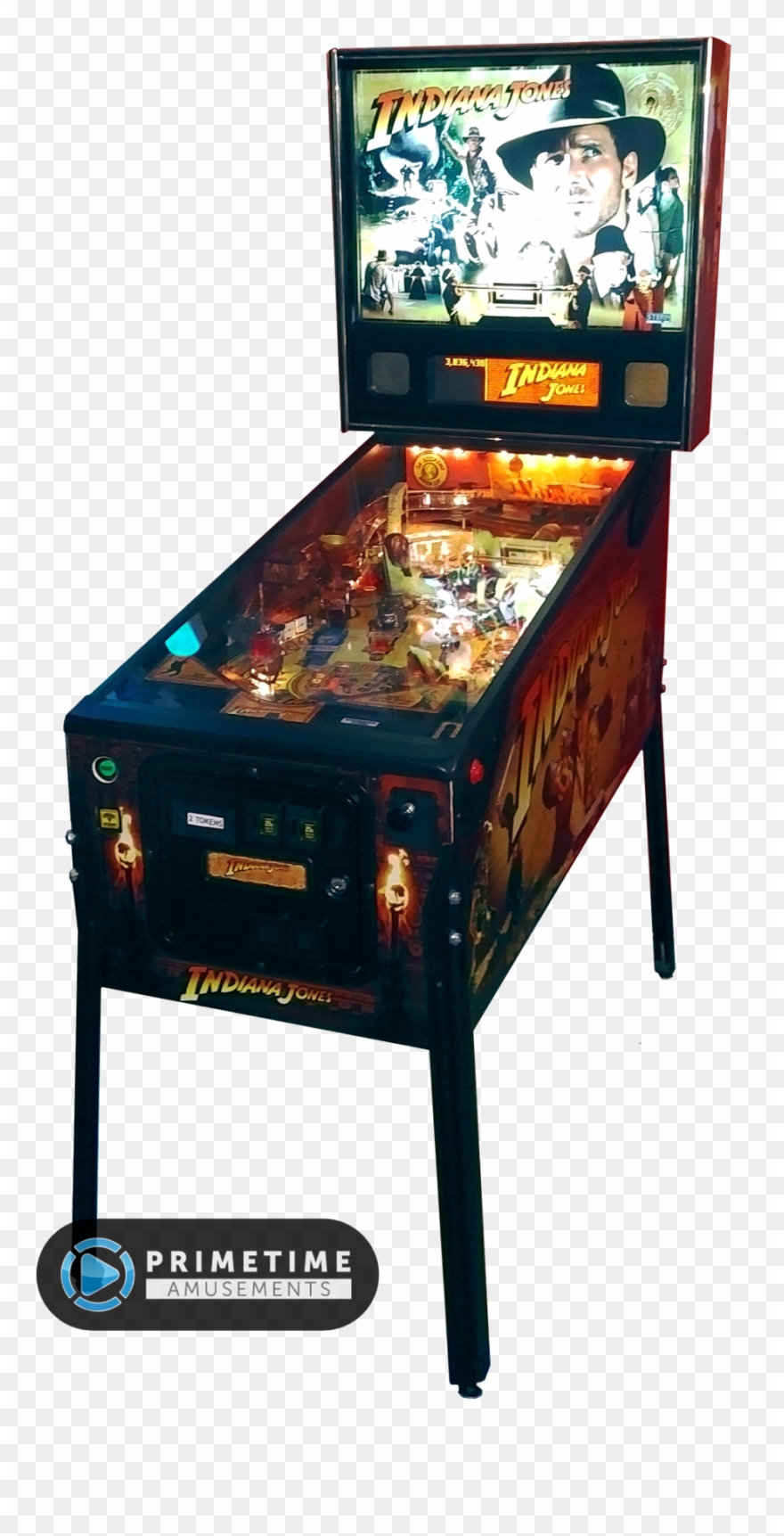 Indiana Jones Machine Primetime Amusements By Stern - Pinball Clipart