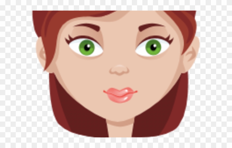 Women Clipart Simple - Female Face Cartoon Png Transparent Png