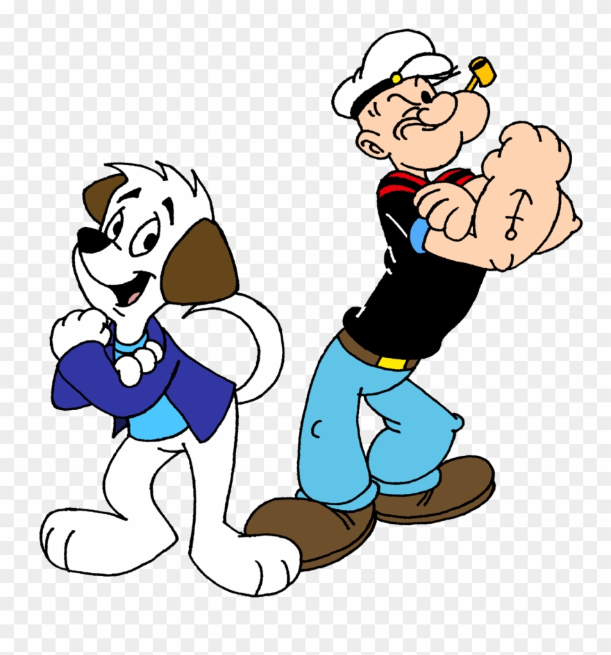 Here's Matt Puppy With The Spinach Eating, One Eyed - Cartoon Clipart