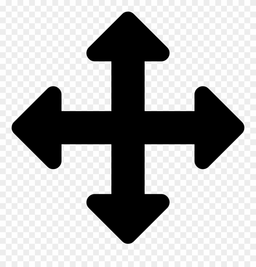 Move Png Icon - Four Way Arrow Clipart