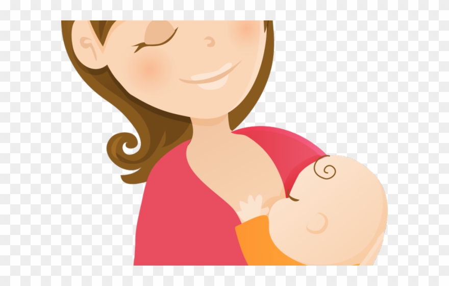Brunette Clipart Child Face - Breastfeeding Clipart - Png Download