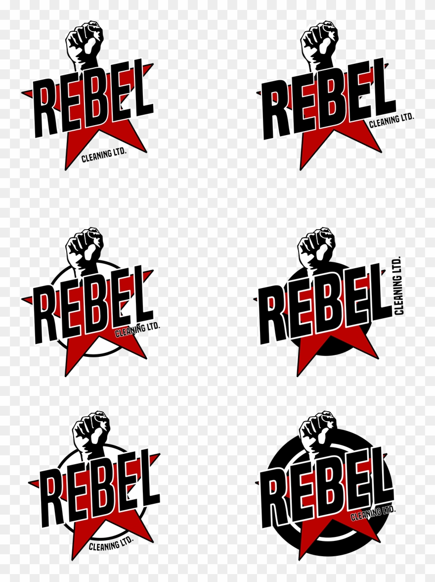 Rebel Cleaning Logo - Fist Vector Clipart