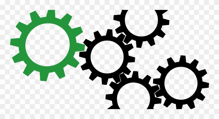 Systems And Processes - Gear Clipart Black And White - Png Download