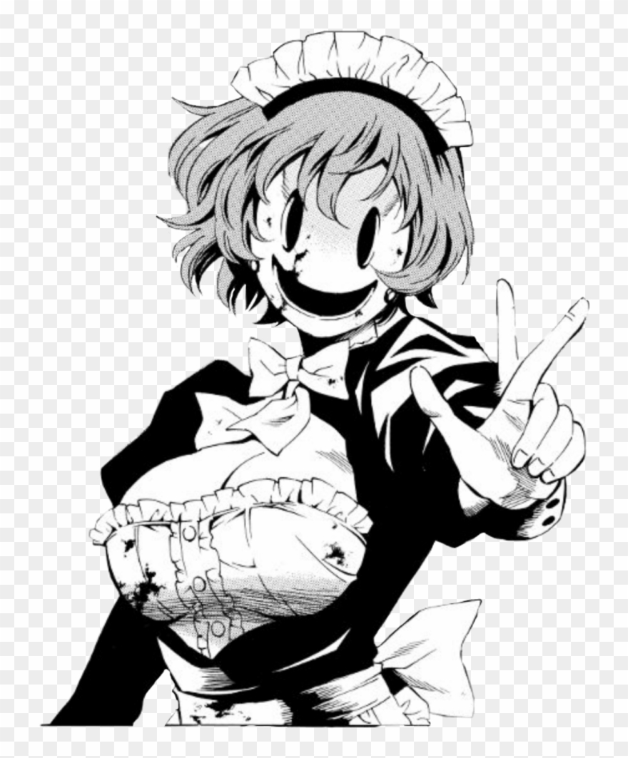 #anime #animegirl #mangagirl #manga #horror #gore #dark - Tenkuu Shinpan Maid Mask Clipart