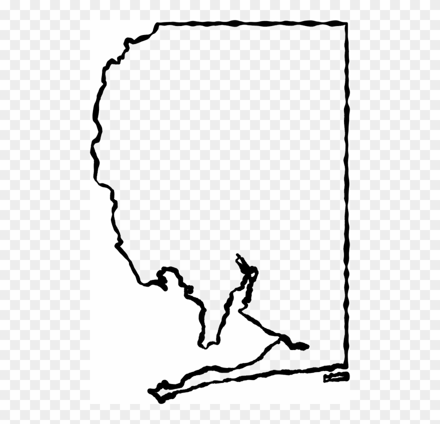 A Map Of Santa Rosa With A Black Squiggle Outline Clipart