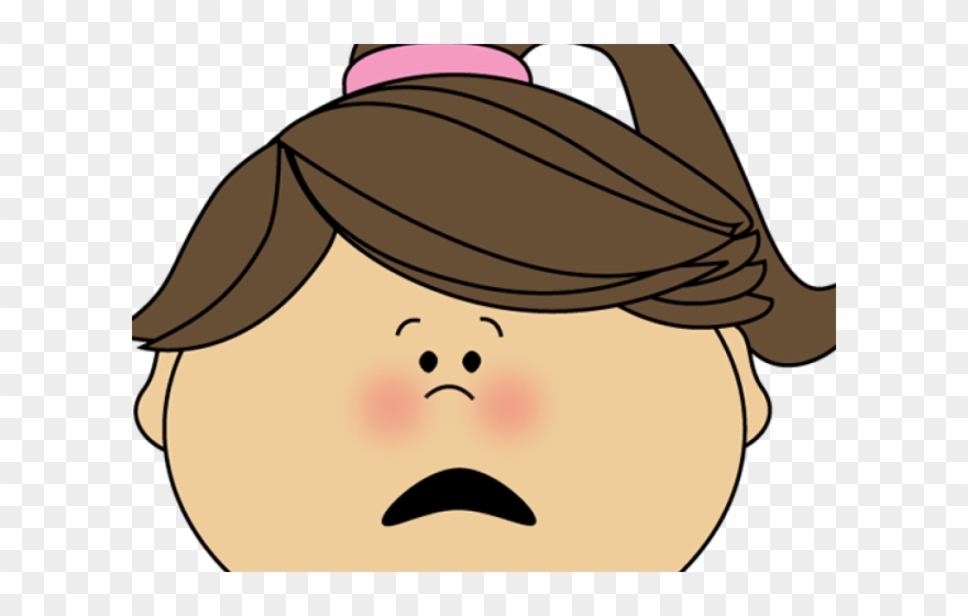 Anger Clipart Scary - Girl Face Clipart Png Transparent Png