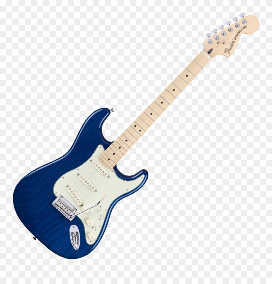 Sapphire Blue Transparent Stratocaster - Candy Apple Red Squier Stratocaster Clipart