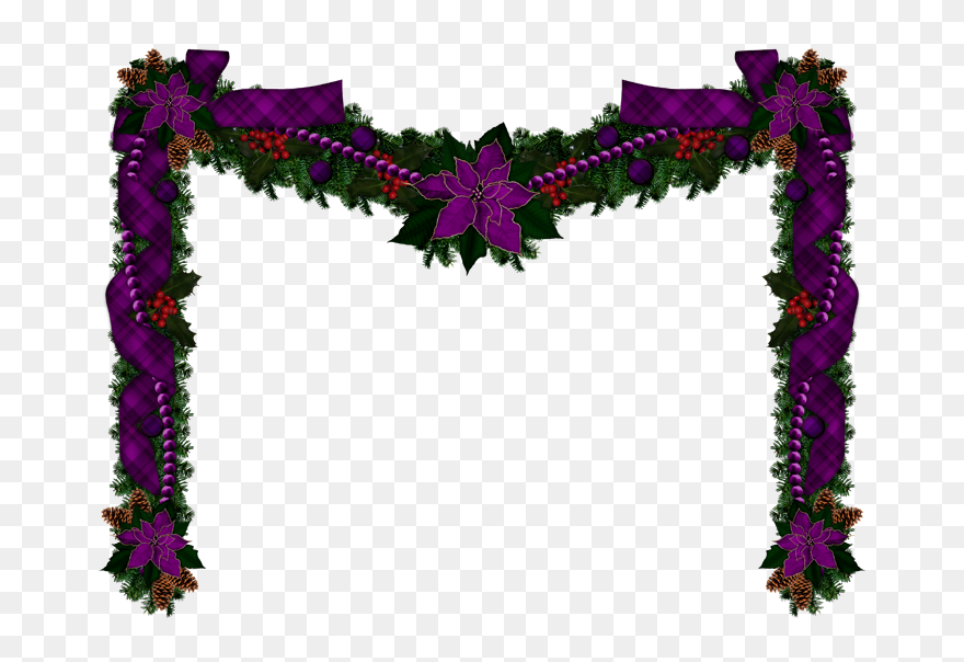 Christmas Clipart, Christmas Images, - Christmas Garland Transparent Background - Png Download