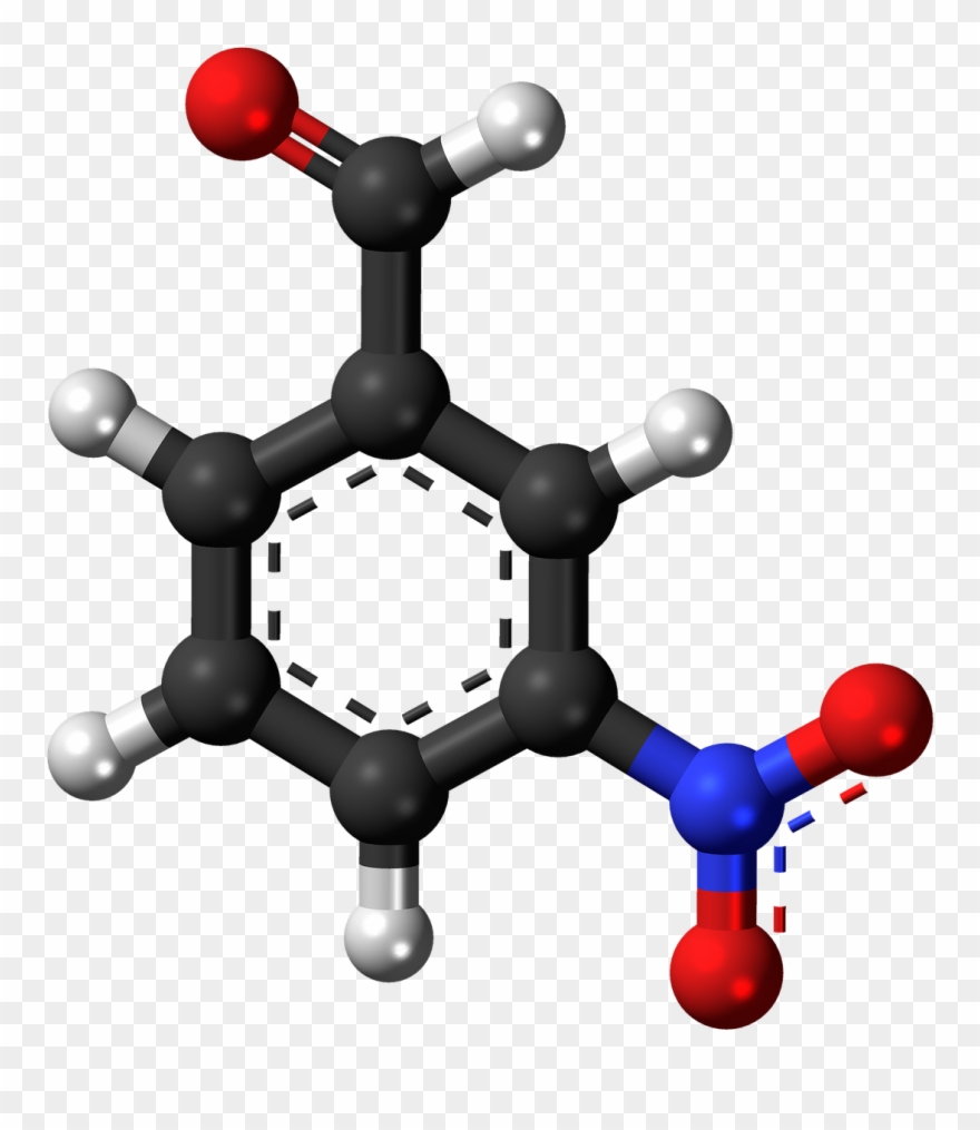 Nitrobenzaldehyde Molecule Png Image - Nn Dimethylaniline 3d Structure Clipart