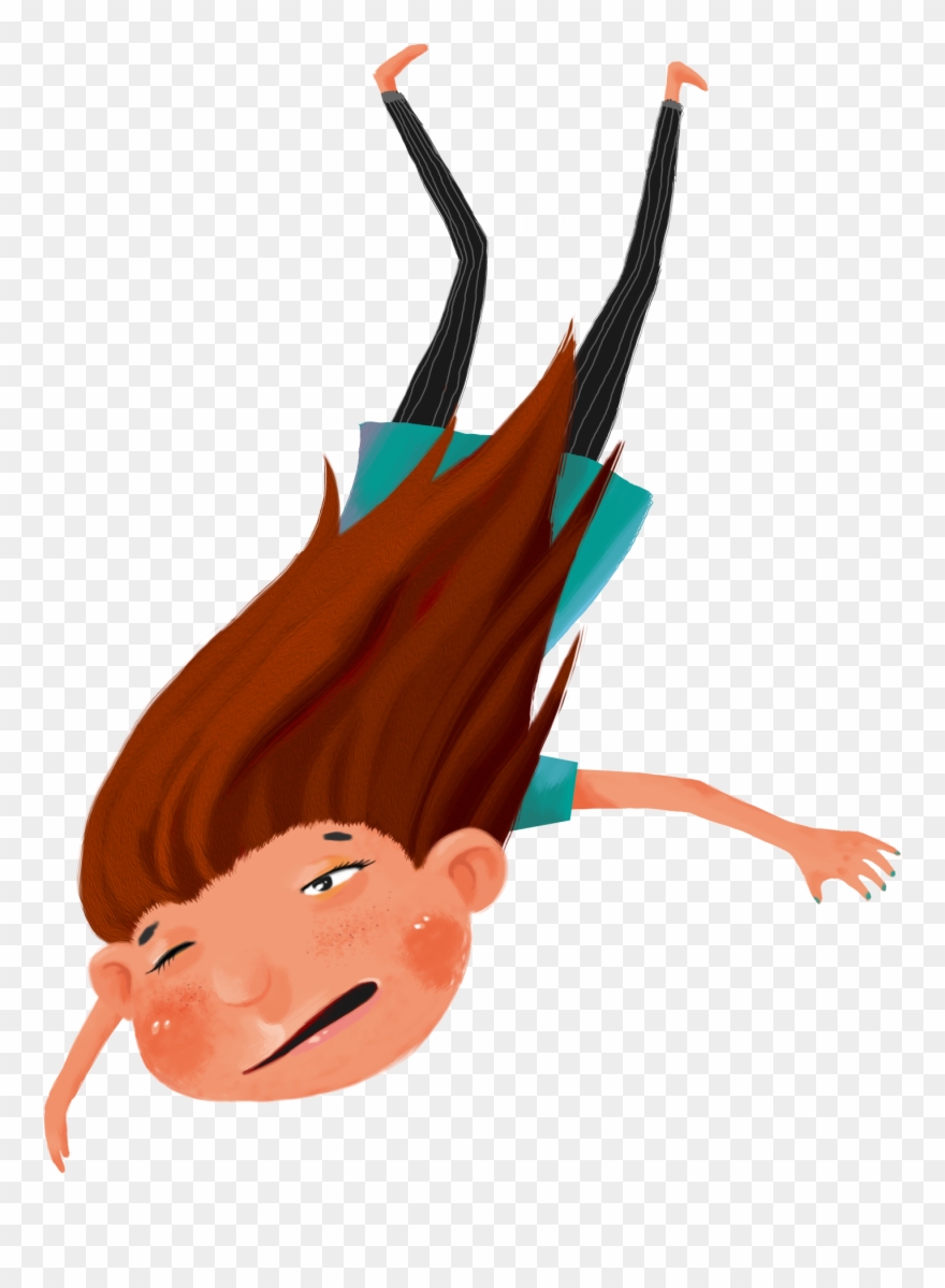 Cartoon Creative Girl Child Png And Psd - Illustration Clipart