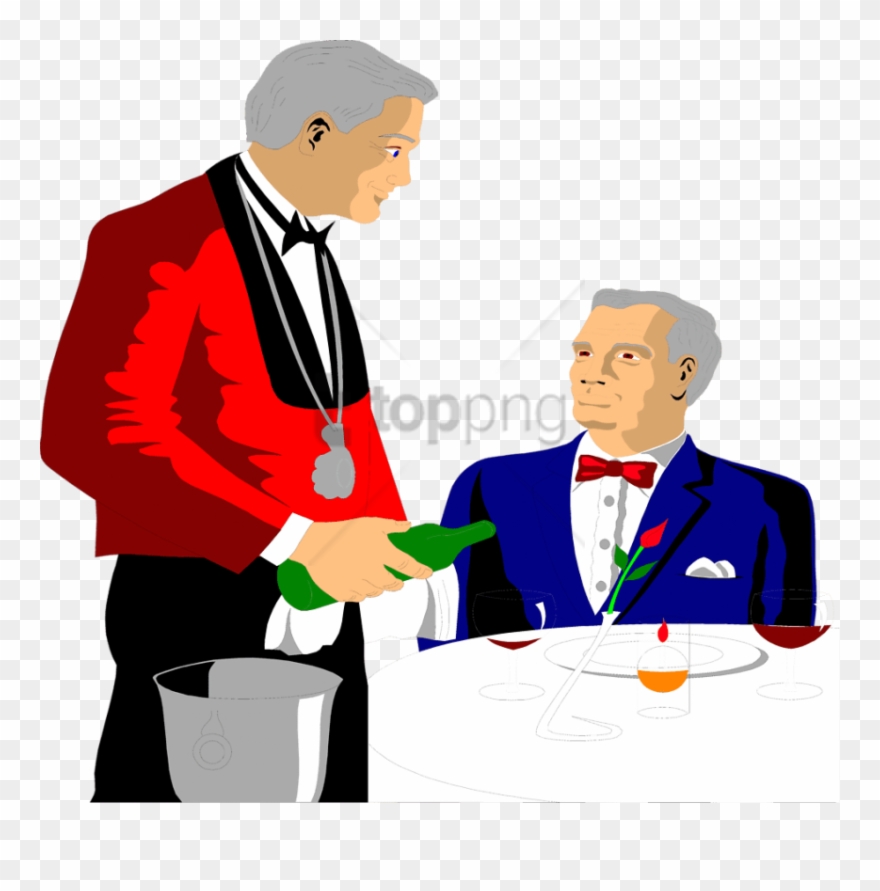 Free Png Waitress Png Png Image With Transparent Background - Waitress And Customer Cartoon Clipart