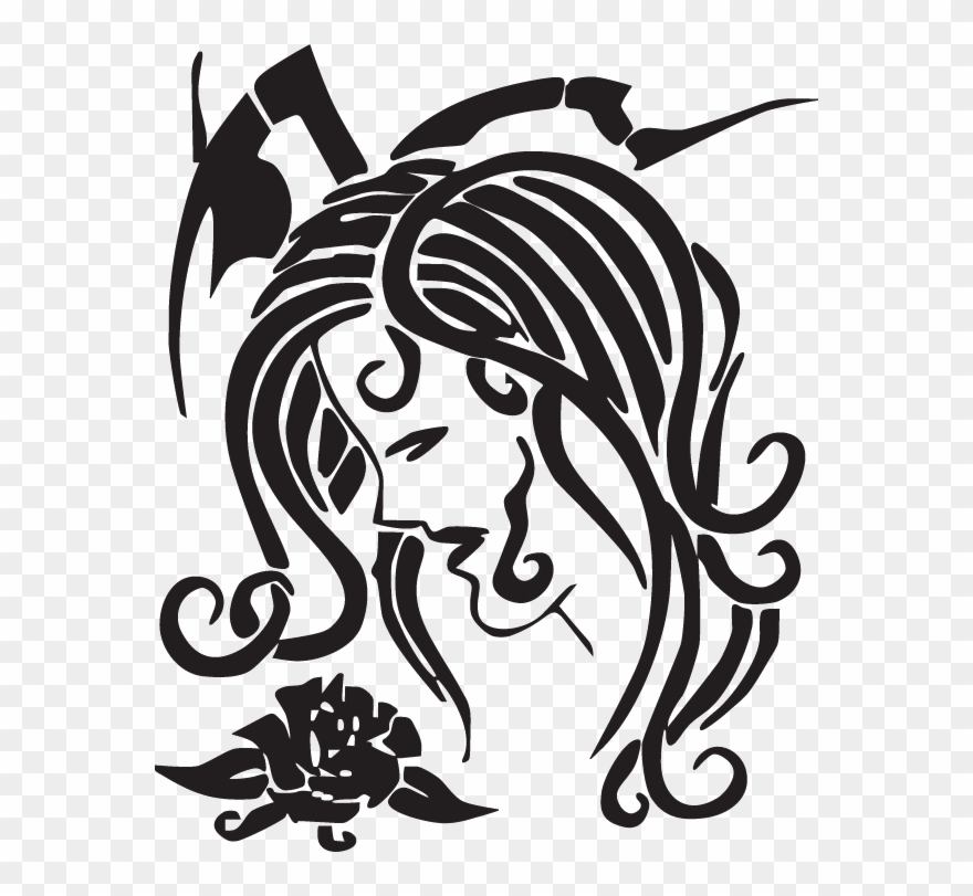 15946 - Sternzeichen Jungfrau Tattoo Clipart