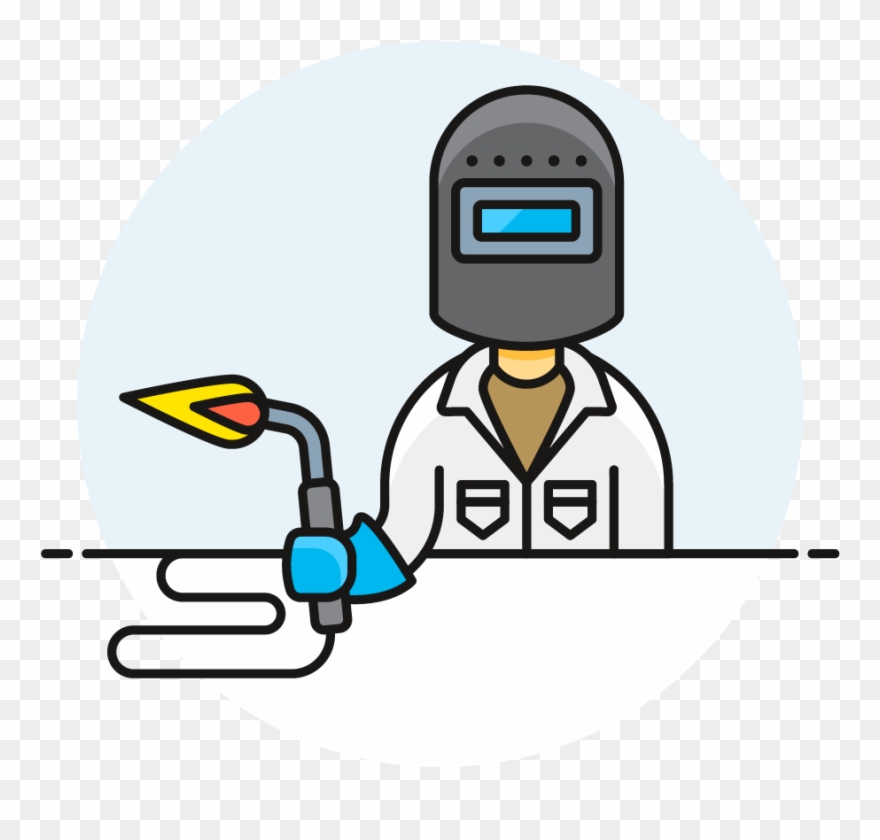 28 Welder Male Asian - Cartoon Clipart