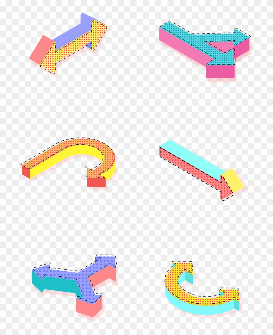 Pop Wind Arrow Dimensional Element Png And Vector Image - Illustration Clipart