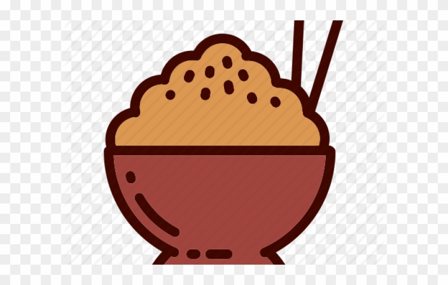 Rice Clipart Brown Rice - Bowl Of Food Cartoon - Png Download