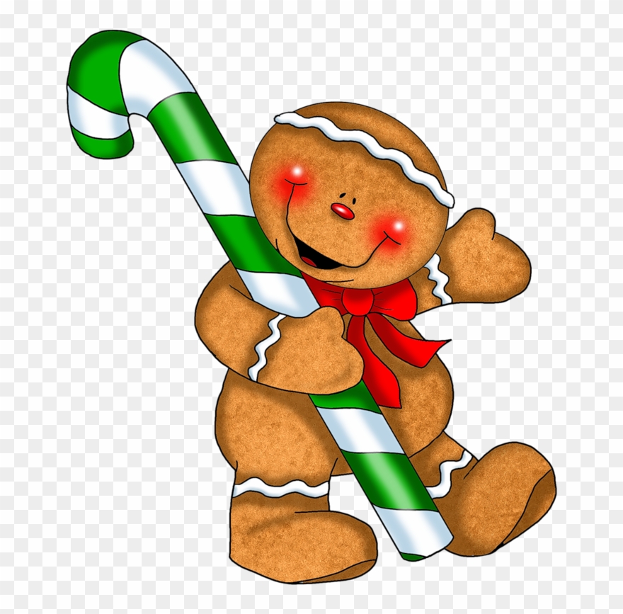 Фотки Christmas Pictures, Christmas Art, Christmas - Gingerbread Man With Candy Cane Clipart